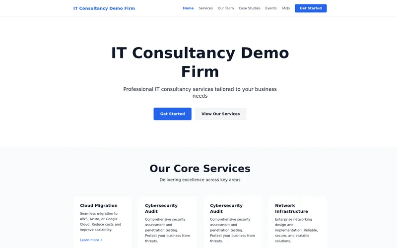 Preview of Nexus IT Consultancy website using IT Consultancy theme